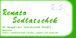 renato sedlatschek business card