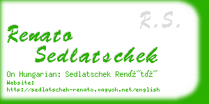 renato sedlatschek business card